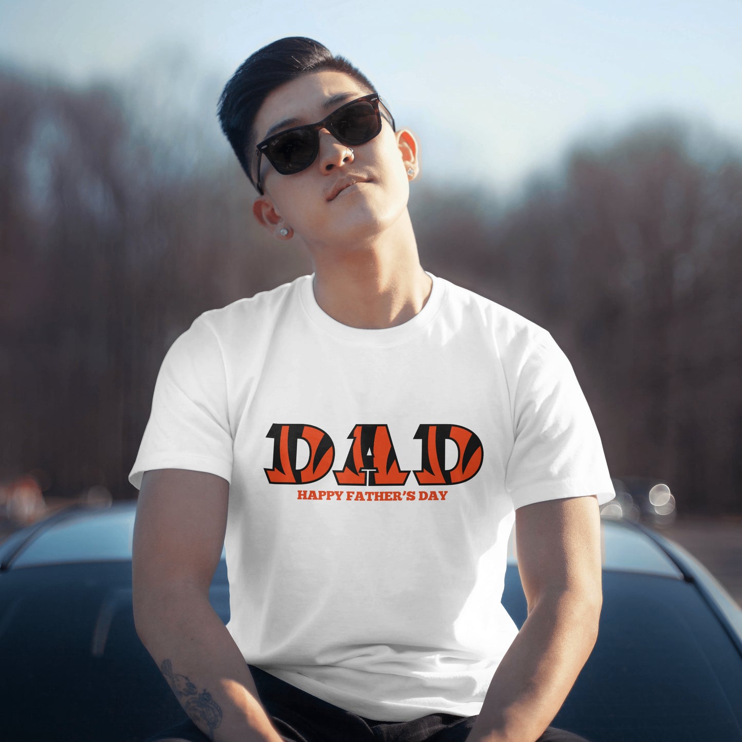 HAPPY FATHER'S DAY CINCINNATI BENGALS T-SHIRT