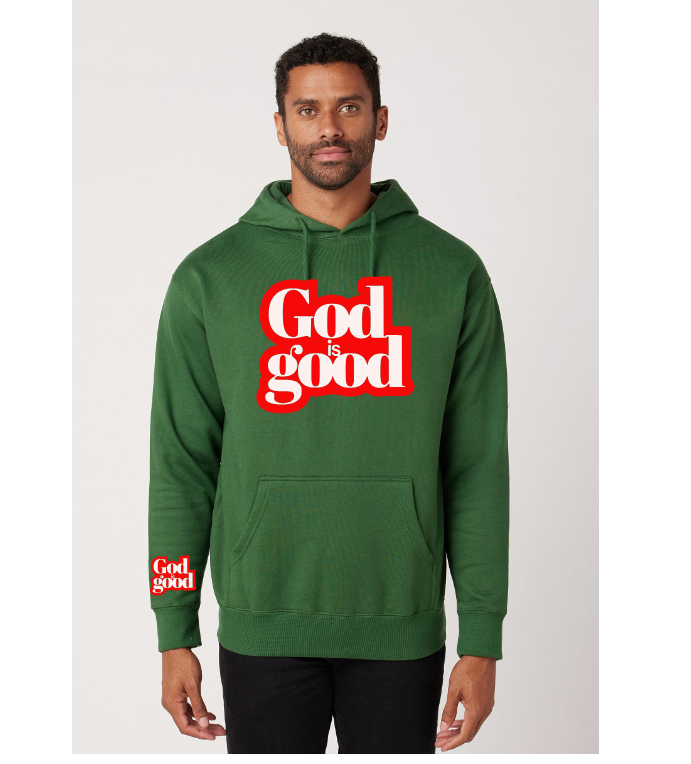 GOD IS GOOD PREMIUM CHENILLE PULLOVER HOODIE