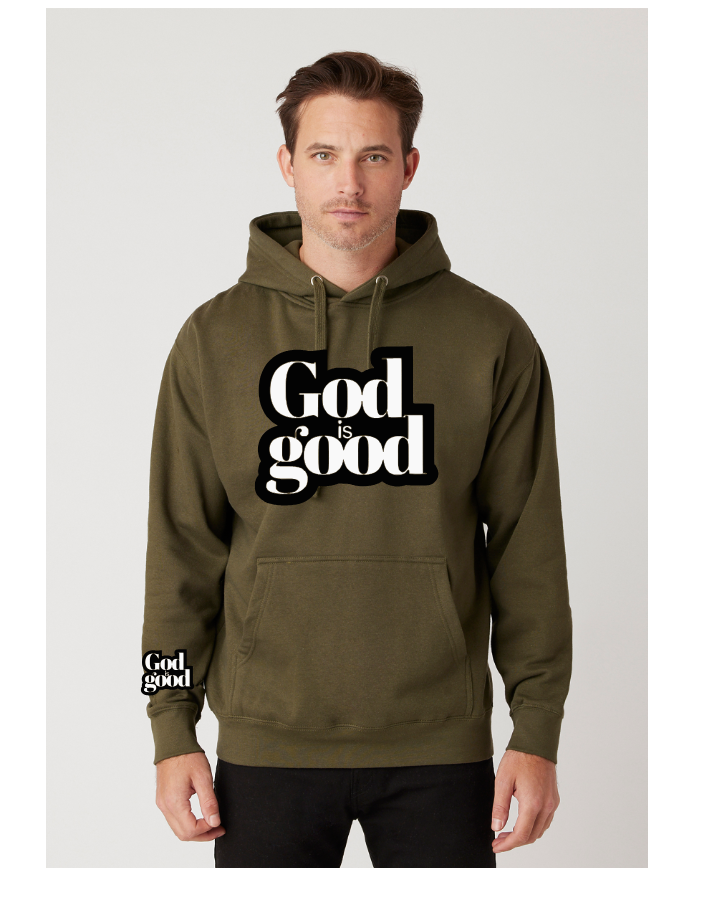 GOD IS GOOD PREMIUM CHENILLE PULLOVER HOODIE