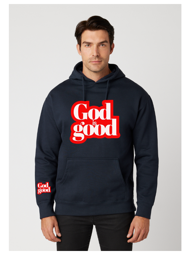 GOD IS GOOD PREMIUM CHENILLE PULLOVER HOODIE